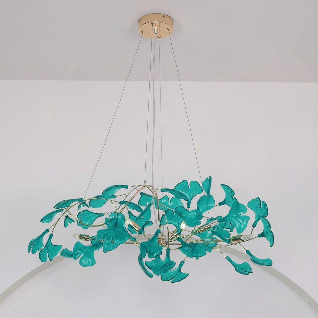 Ginkgo Canopy Chandelier Leaf Linear Pendant Light