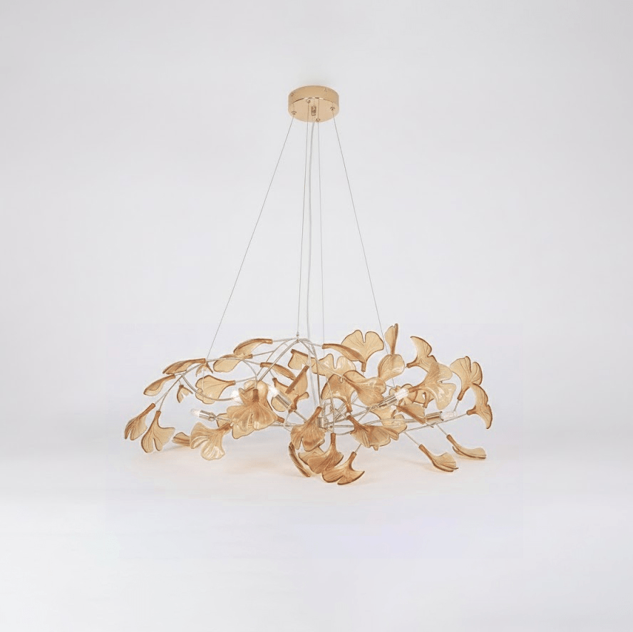 Ginkgo Canopy Chandelier Leaf Linear Pendant Light