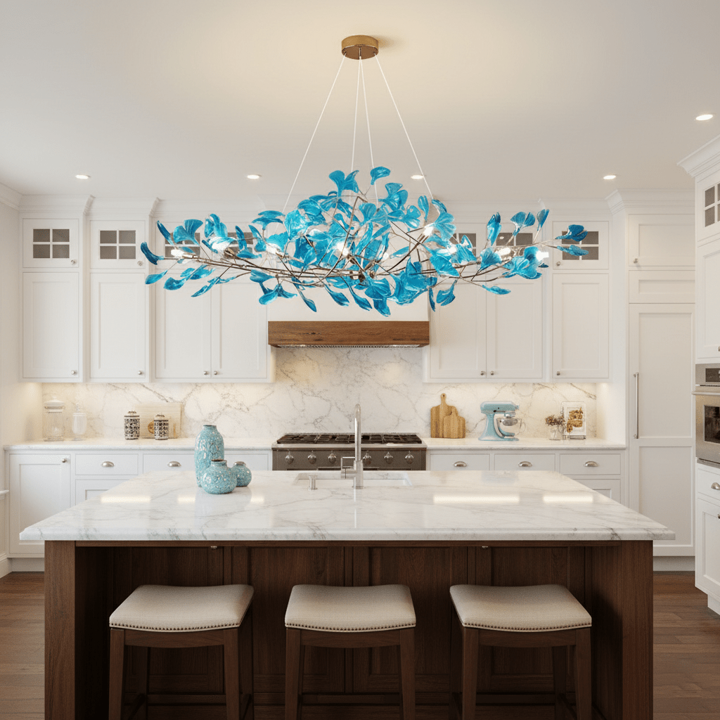 Ginkgo Canopy Chandelier Leaf Linear Pendant Light