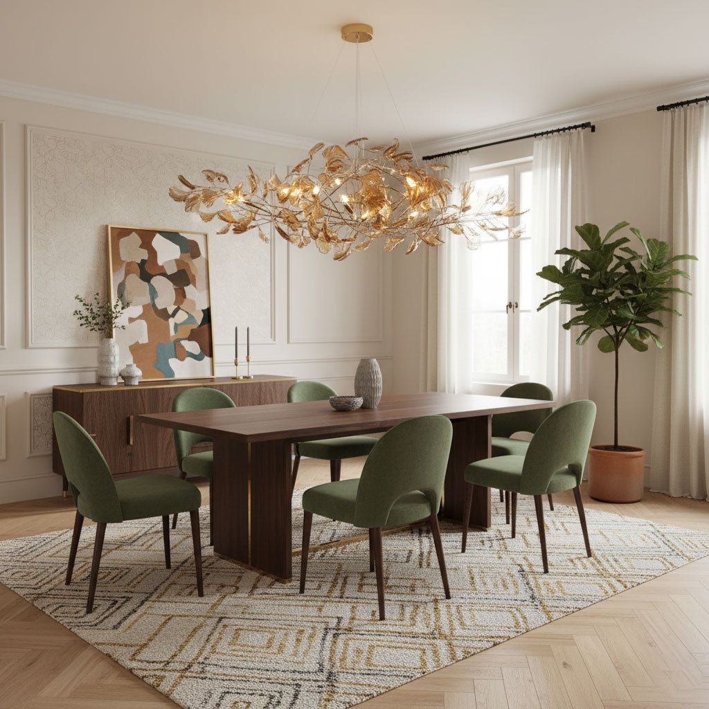 Ginkgo Canopy Chandelier Leaf Linear Pendant Light