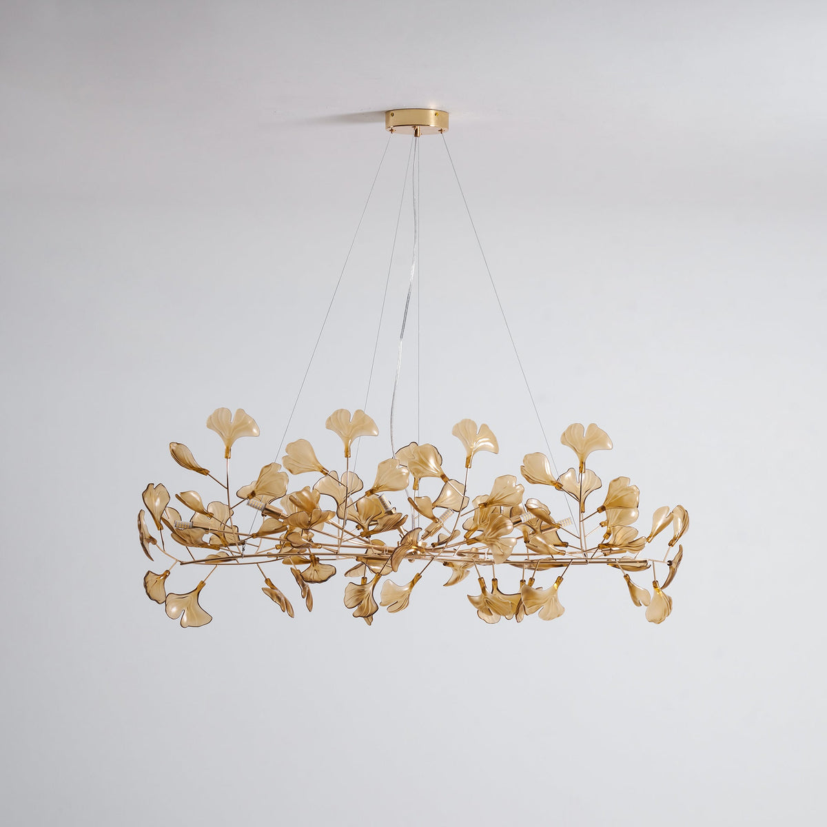 Ginkgo Canopy Chandelier Leaf Linear Pendant Light