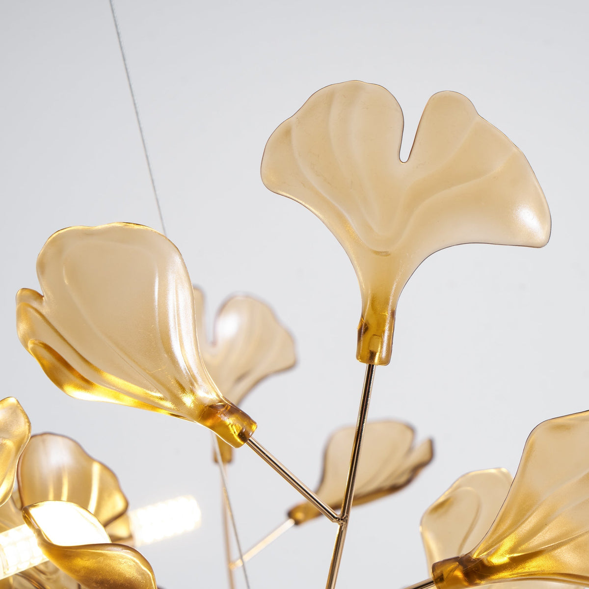 Ginkgo Canopy Chandelier Leaf Linear Pendant Light