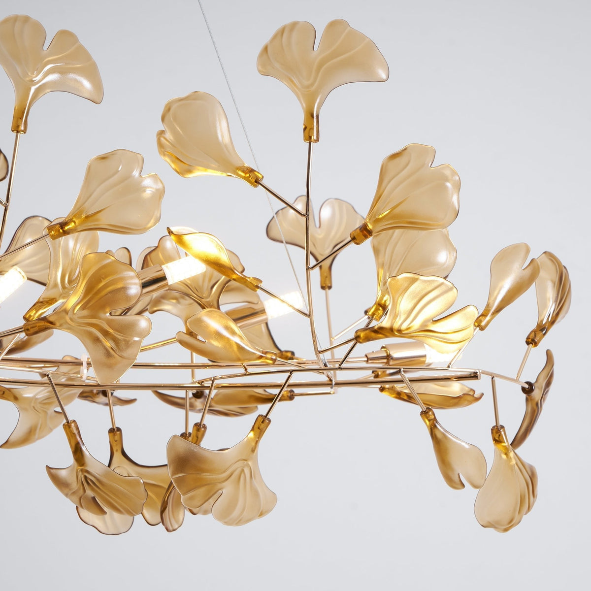 Ginkgo Canopy Chandelier Leaf Linear Pendant Light