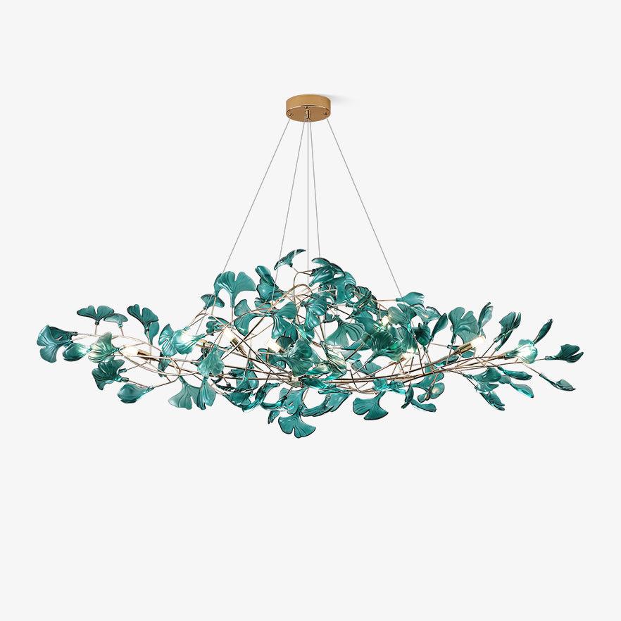 Ginkgo Canopy Chandelier Leaf Linear Pendant Light