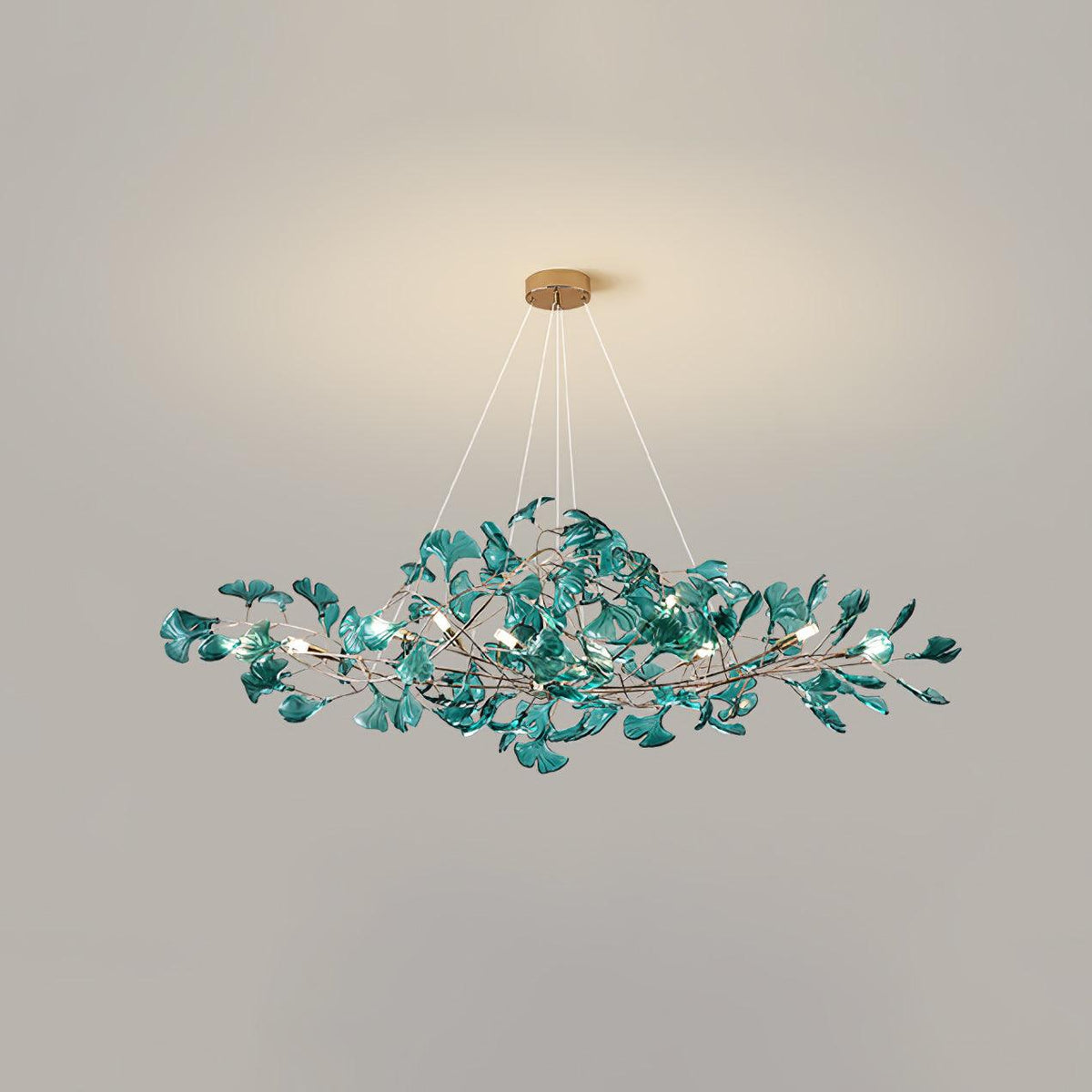 Ginkgo Canopy Chandelier Leaf Linear Pendant Light