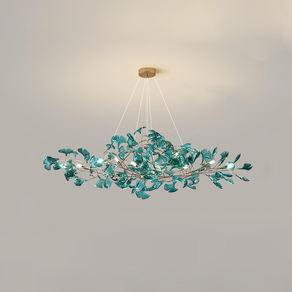 Ginkgo Canopy Chandelier Leaf Linear Pendant Light