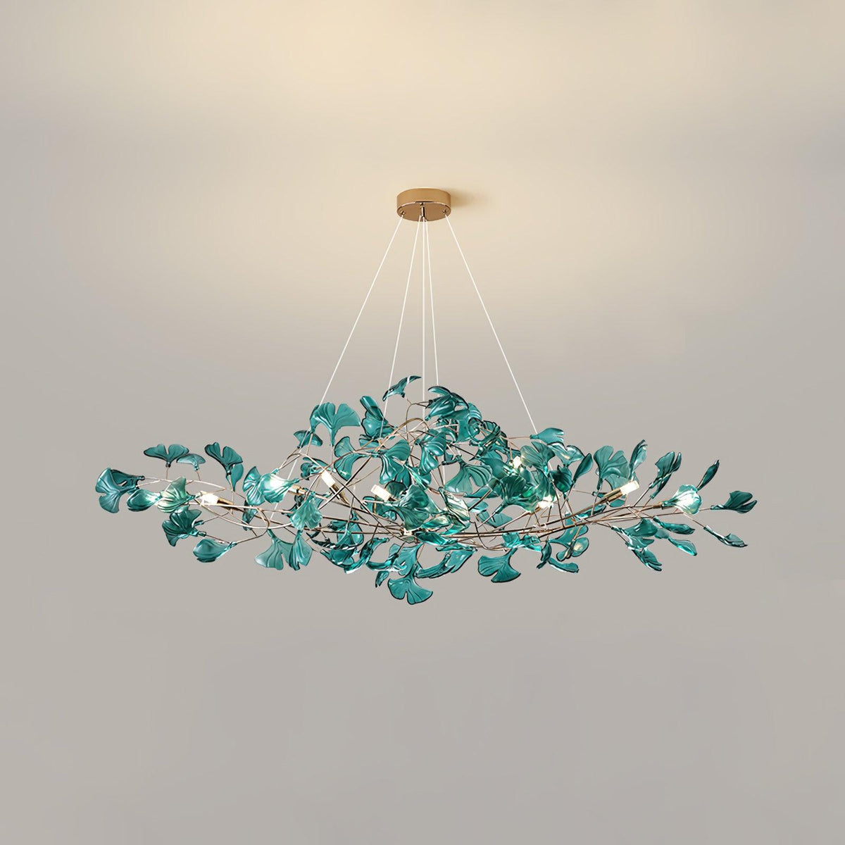 Ginkgo Canopy Chandelier Leaf Linear Pendant Light