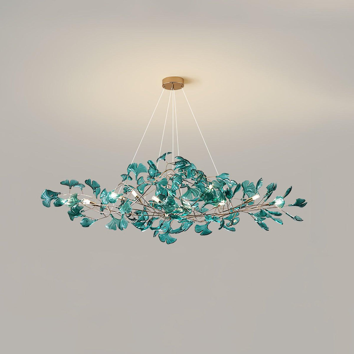 Ginkgo Canopy Chandelier Leaf Linear Pendant Light