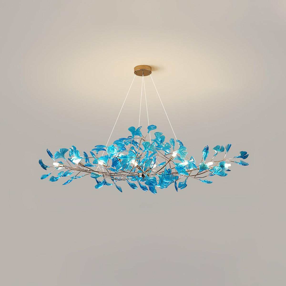 Ginkgo Canopy Chandelier Leaf Linear Pendant Light