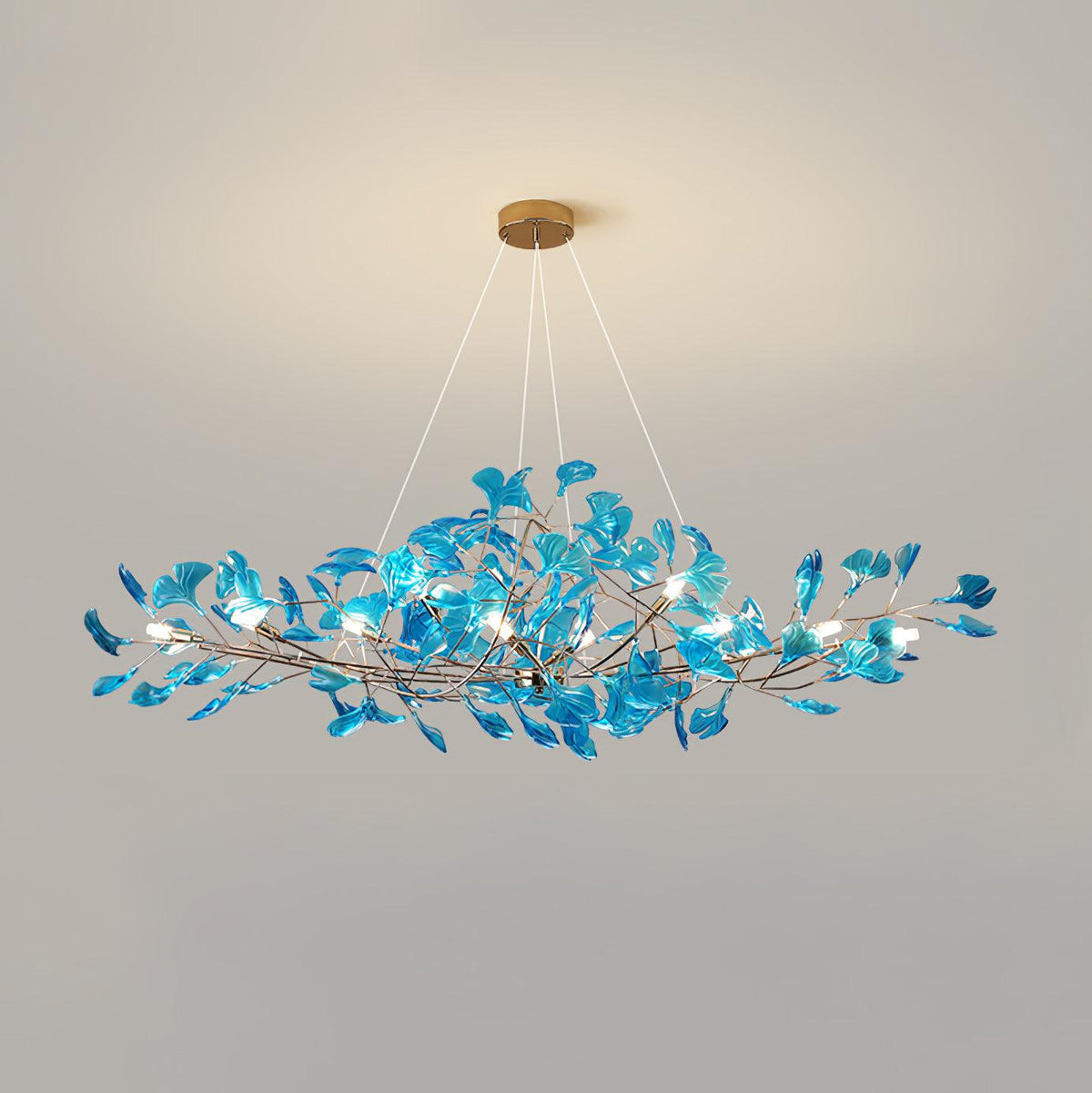 Ginkgo Canopy Chandelier Leaf Linear Pendant Light