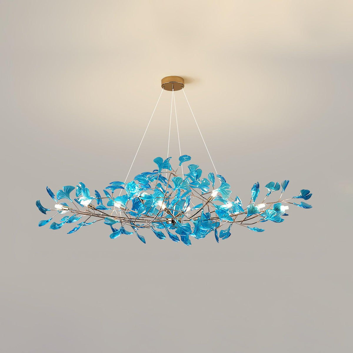 Ginkgo Canopy Chandelier Leaf Linear Pendant Light