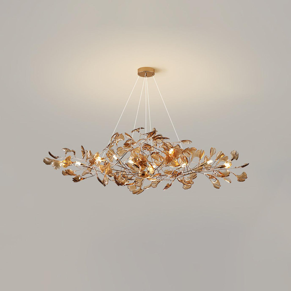 Ginkgo Canopy Chandelier Leaf Linear Pendant Light