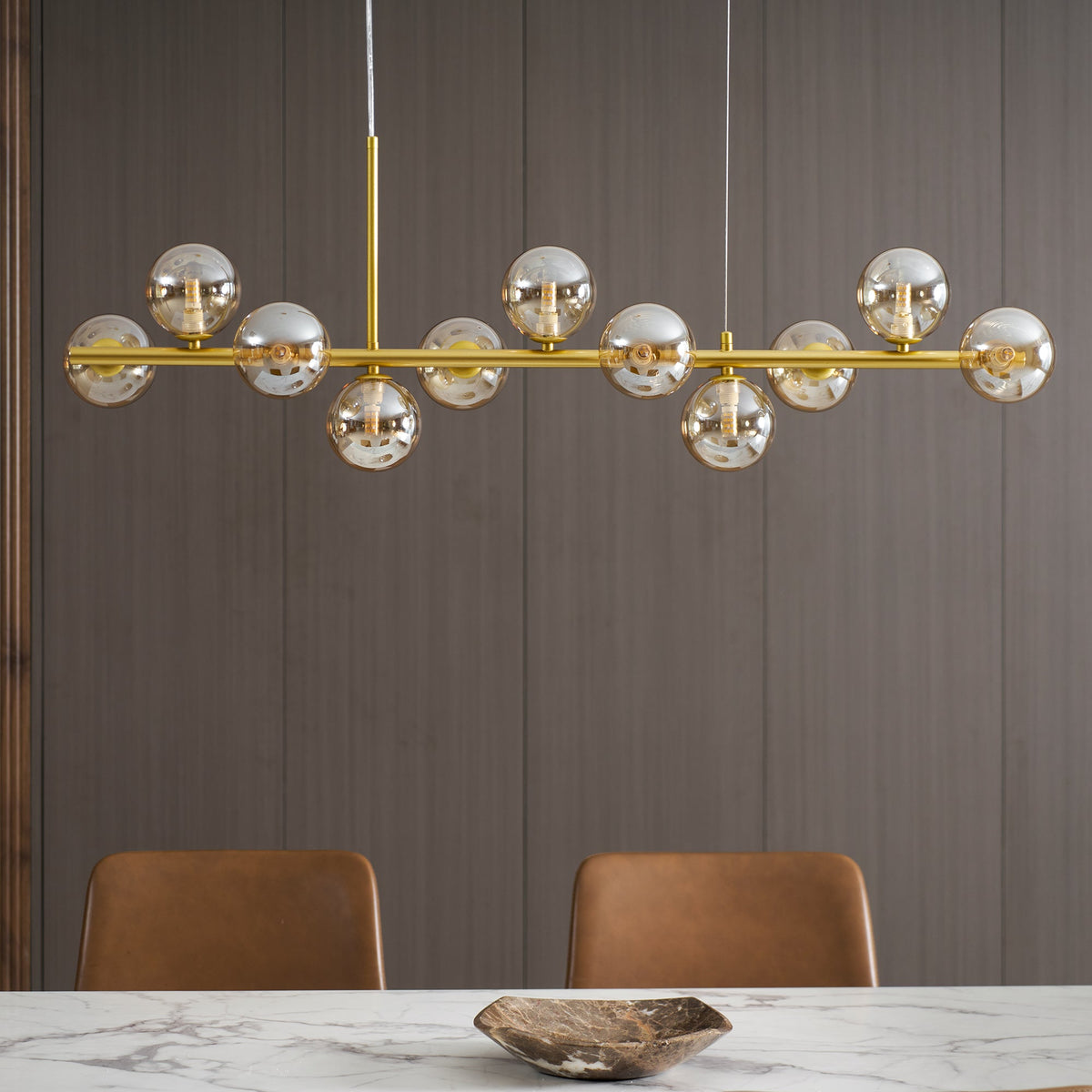 Horizon Globe Chandelier Linear Multi-Light Fixture