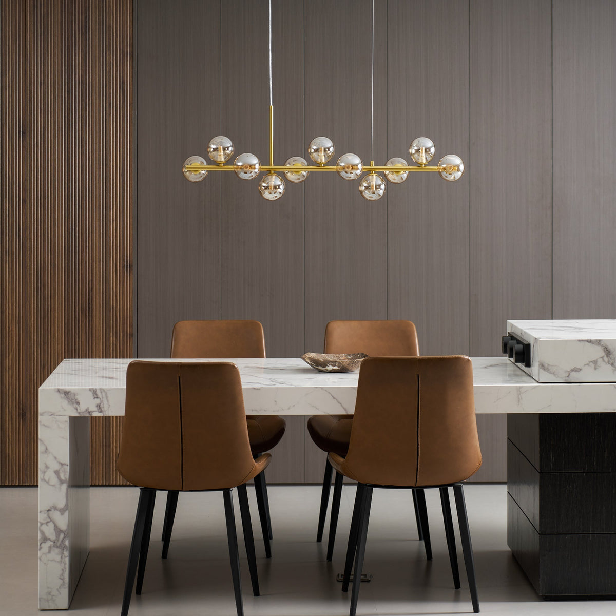 Horizon Globe Chandelier Linear Multi-Light Fixture