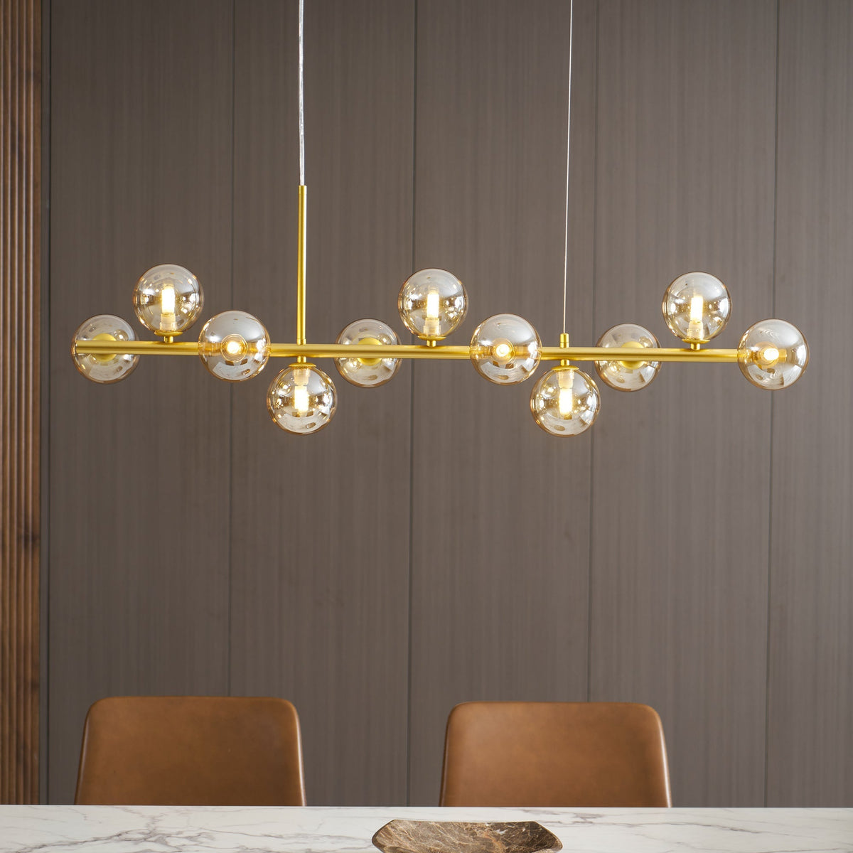 Horizon Globe Chandelier Linear Multi-Light Fixture