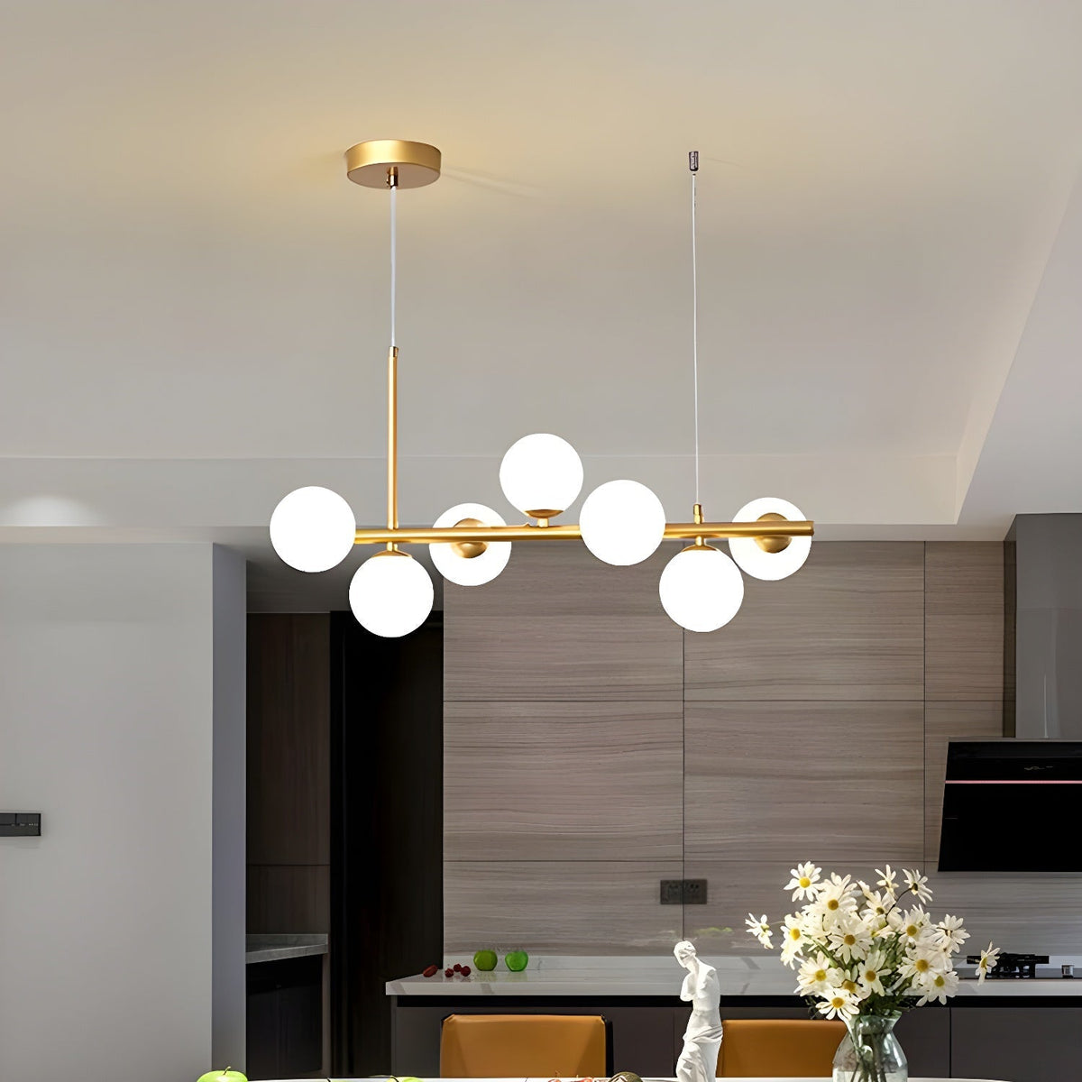 Horizon Globe Chandelier Linear Multi-Light Fixture