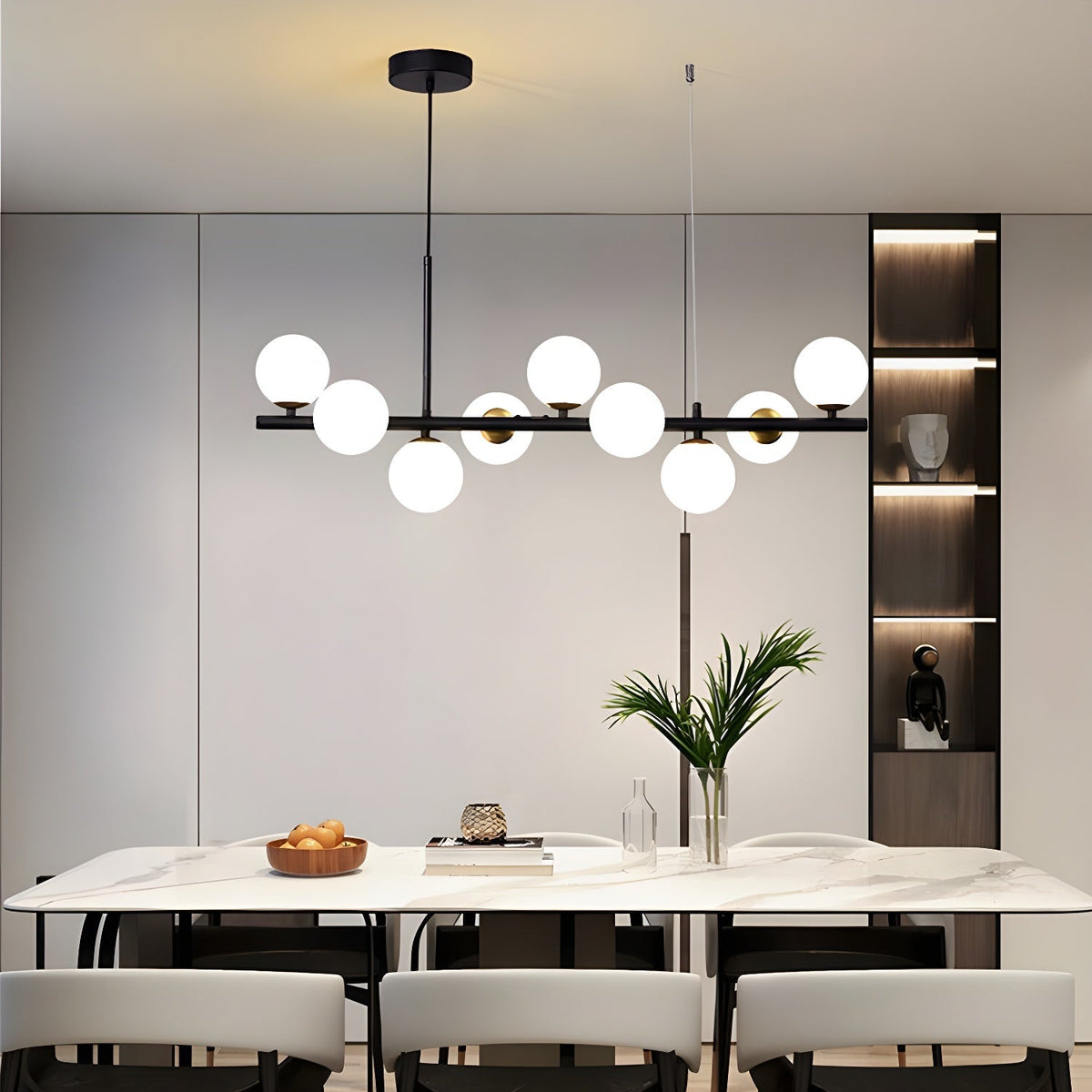 Horizon Globe Chandelier Linear Multi-Light Fixture
