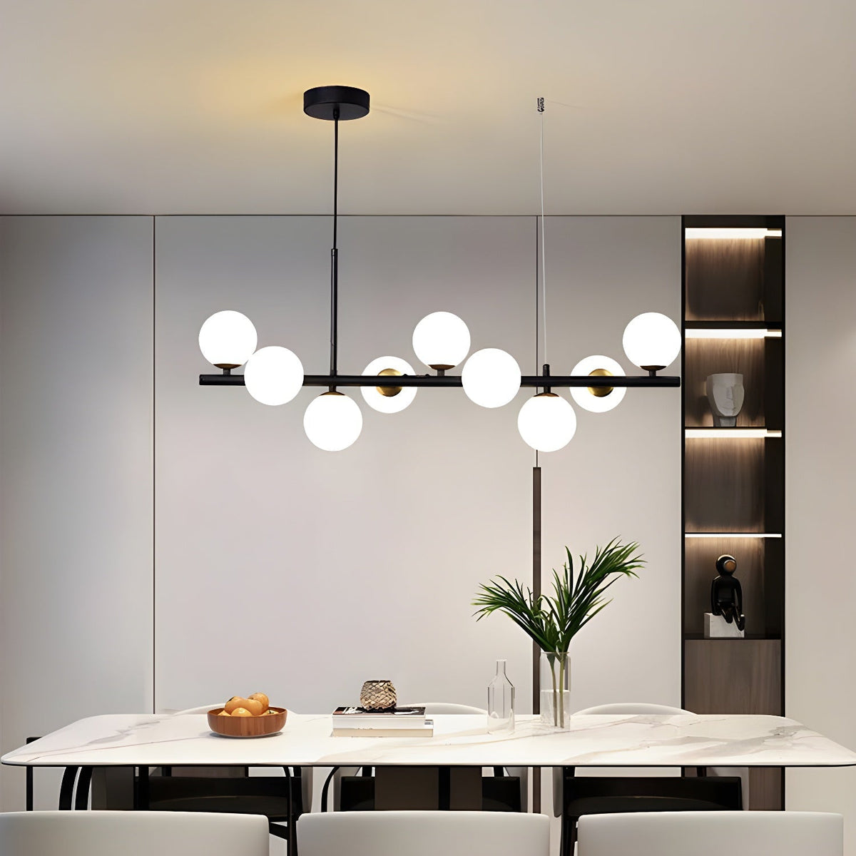 Horizon Globe Chandelier Linear Multi-Light Fixture