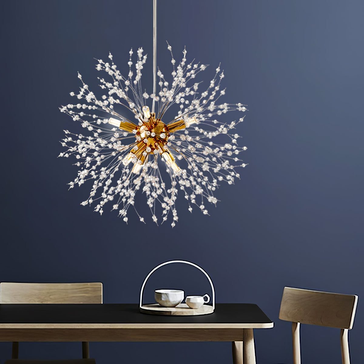 Dandelion Crystal Chandelier Sputnik Ceiling Light