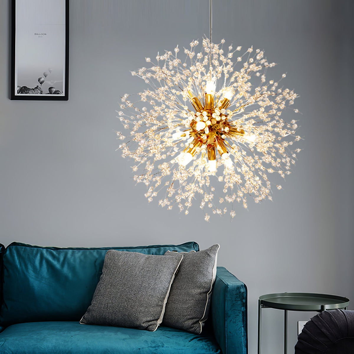Dandelion Crystal Chandelier Sputnik Ceiling Light