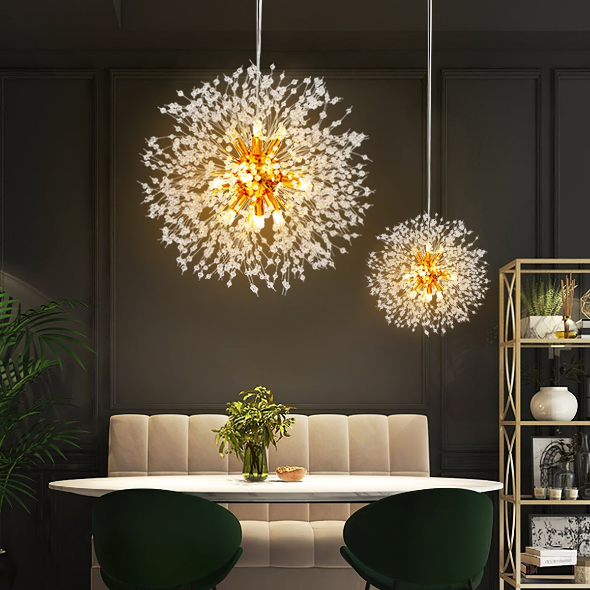 Dandelion Crystal Chandelier Sputnik Ceiling Light