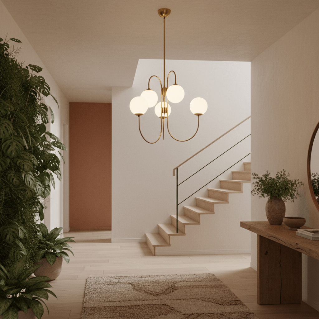 Halo Globe Chandelier Ring Frame Ceiling Light