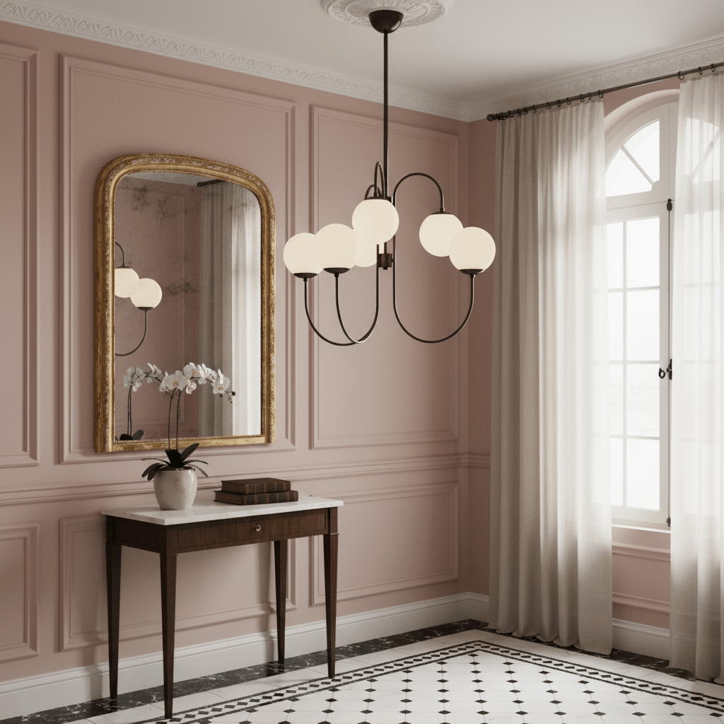 Halo Globe Chandelier Ring Frame Ceiling Light