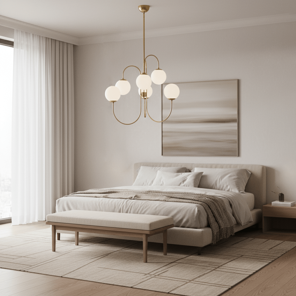 Halo Globe Chandelier Ring Frame Ceiling Light