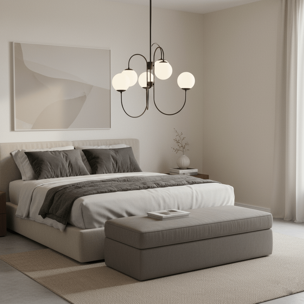 Halo Globe Chandelier Ring Frame Ceiling Light