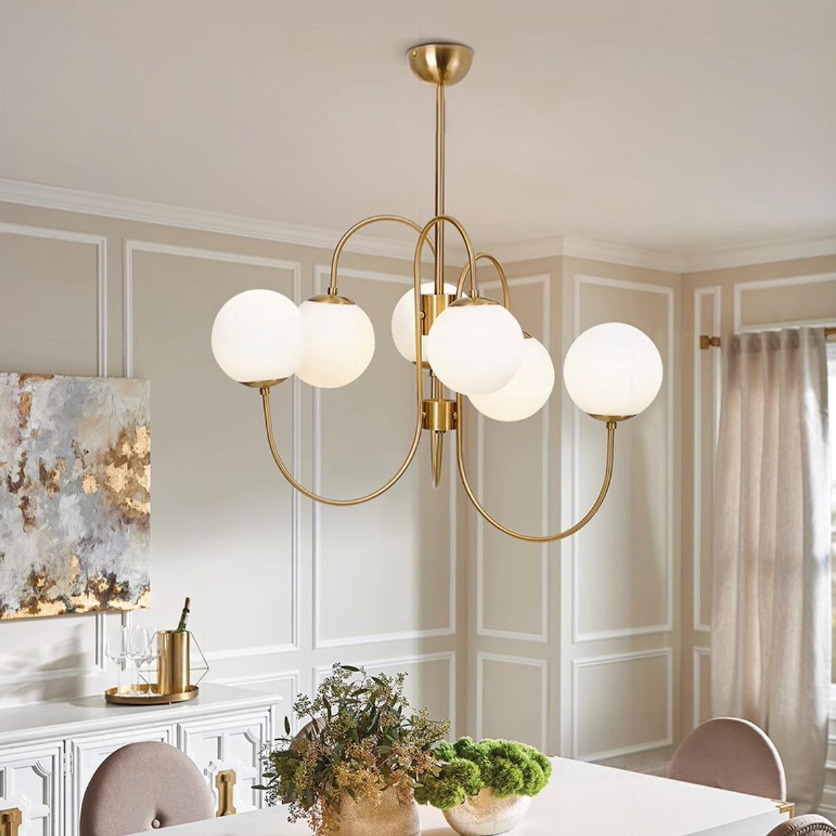 Halo Globe Chandelier Ring Frame Ceiling Light