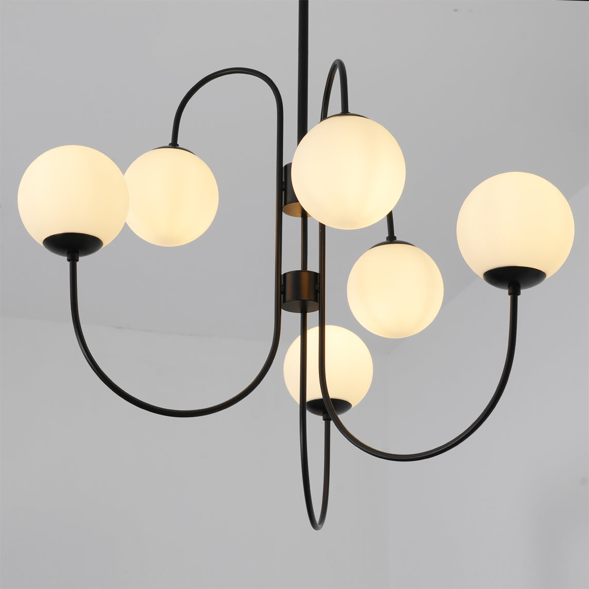 Halo Globe Chandelier Ring Frame Ceiling Light