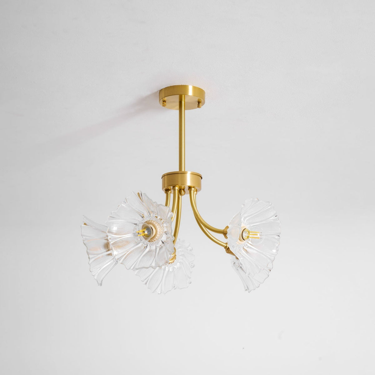 Petal Bloom Chandelier Floral Glass Ceiling Light