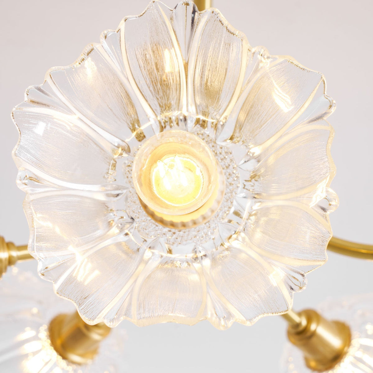 Petal Bloom Chandelier Floral Glass Ceiling Light