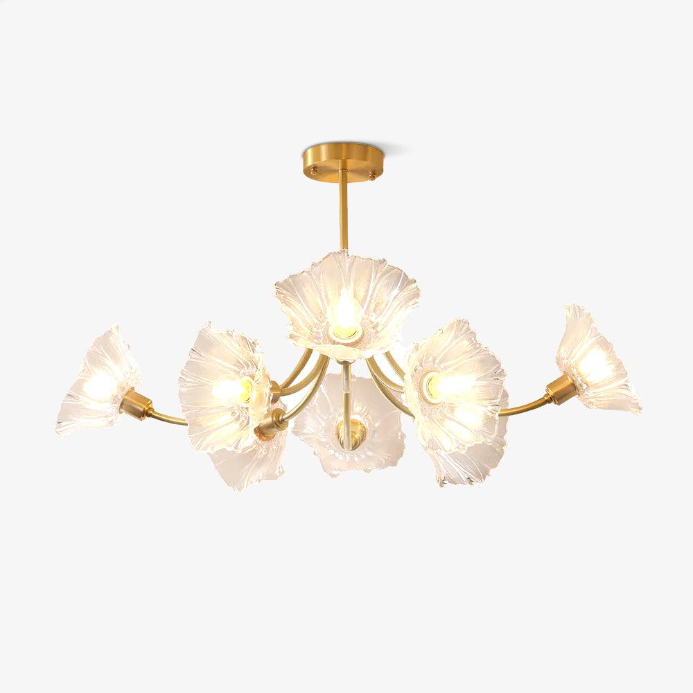 Petal Bloom Chandelier Floral Glass Ceiling Light