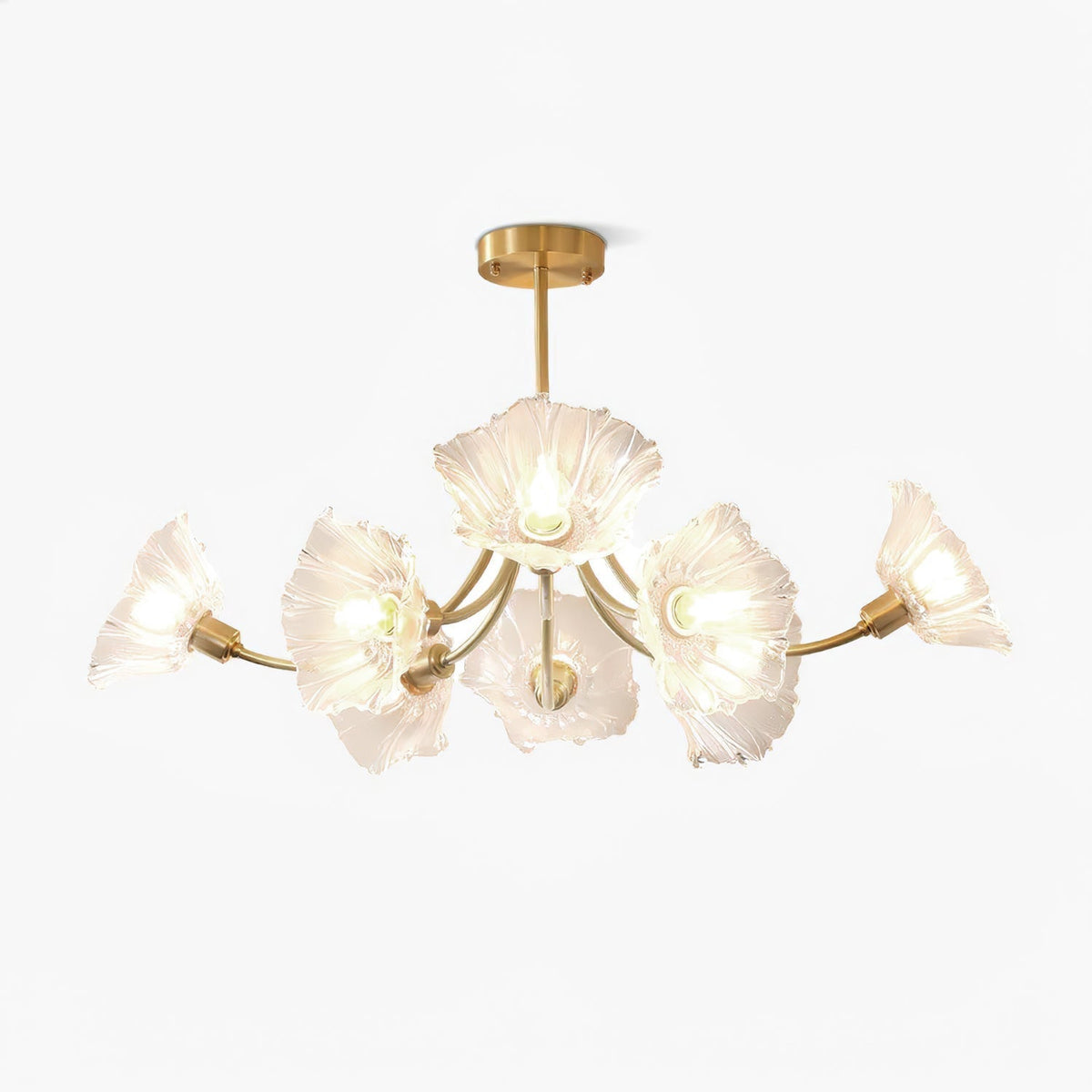 Petal Bloom Chandelier Floral Glass Ceiling Light