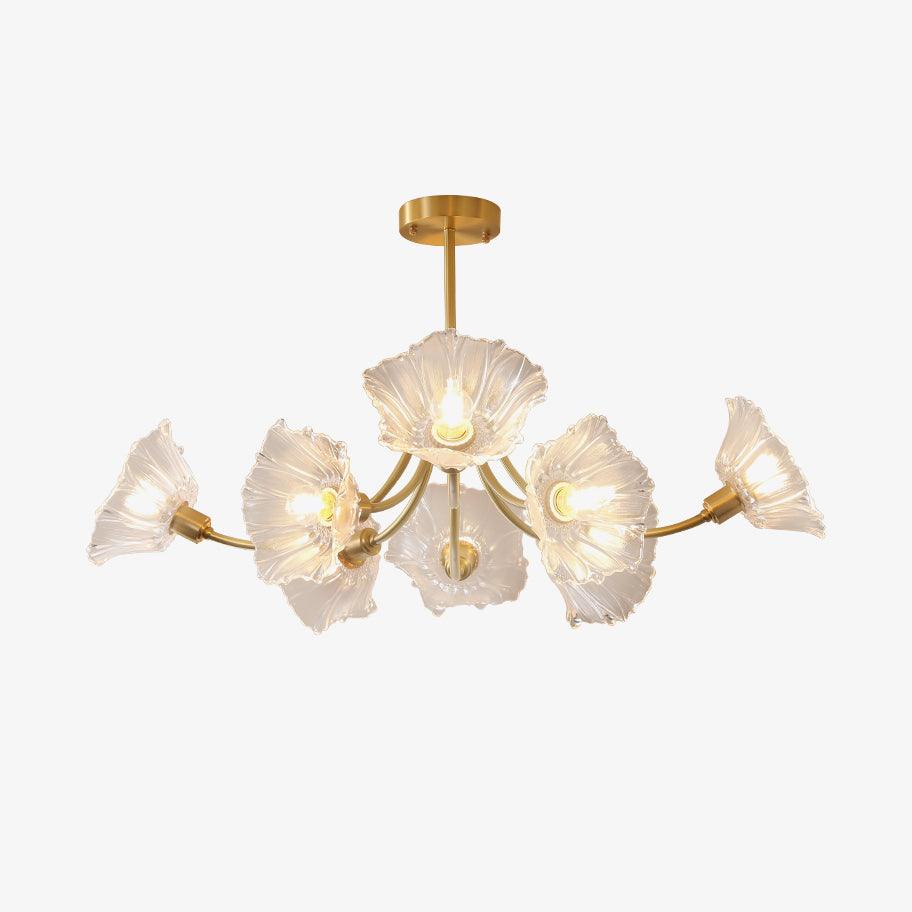 Petal Bloom Chandelier Floral Glass Ceiling Light
