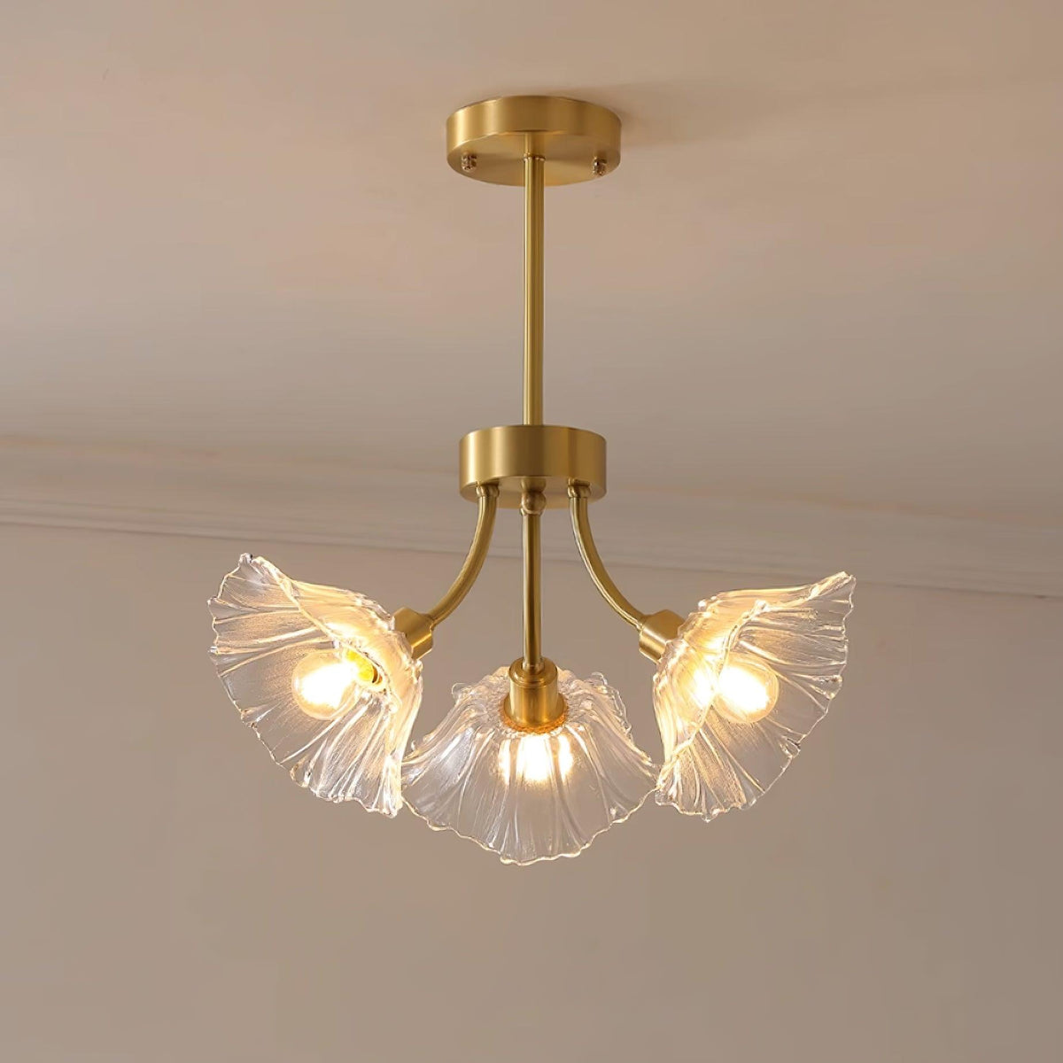 Petal Bloom Chandelier Floral Glass Ceiling Light