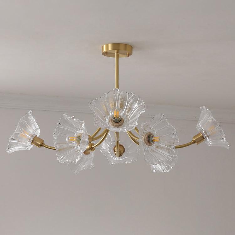 Petal Bloom Chandelier Floral Glass Ceiling Light
