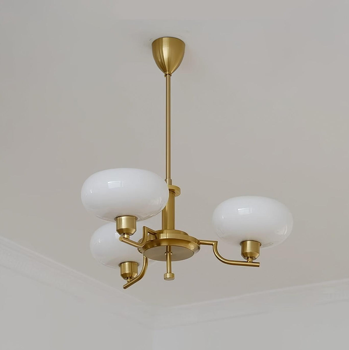 Multi-Arm Glass Chandelier Modern Globe Ceiling Light