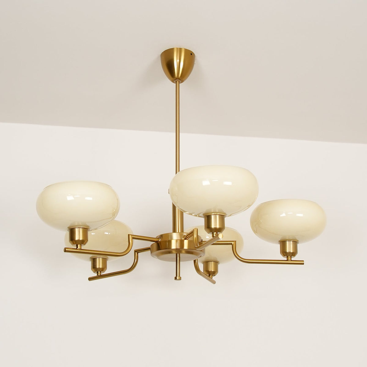Multi-Arm Glass Chandelier Modern Globe Ceiling Light
