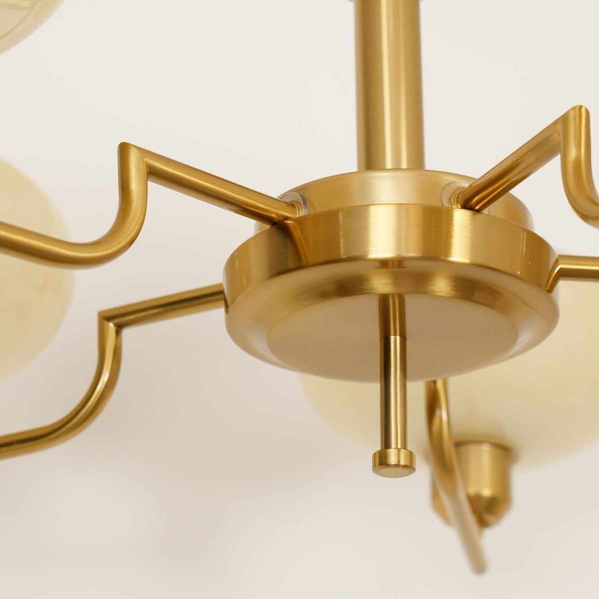 Multi-Arm Glass Chandelier Modern Globe Ceiling Light