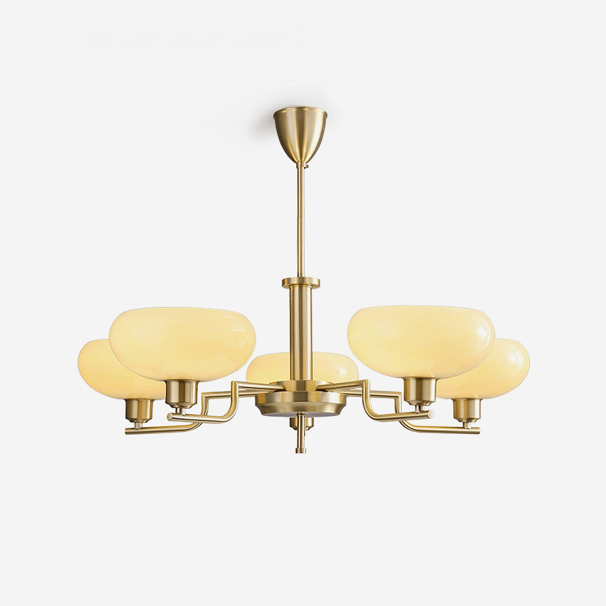 Multi-Arm Glass Chandelier Modern Globe Ceiling Light