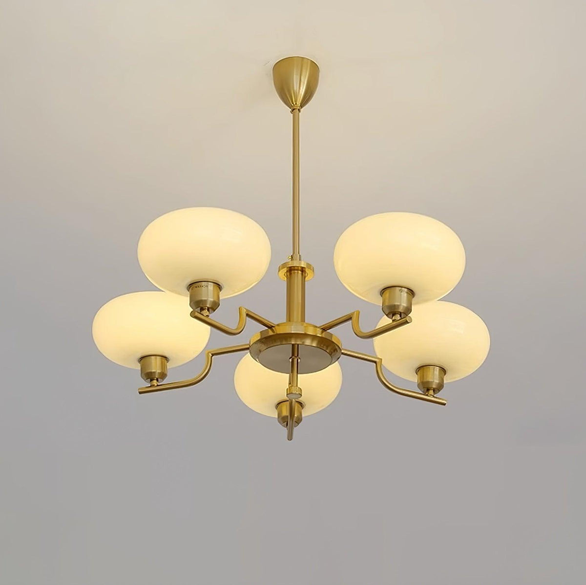 Multi-Arm Glass Chandelier Modern Globe Ceiling Light