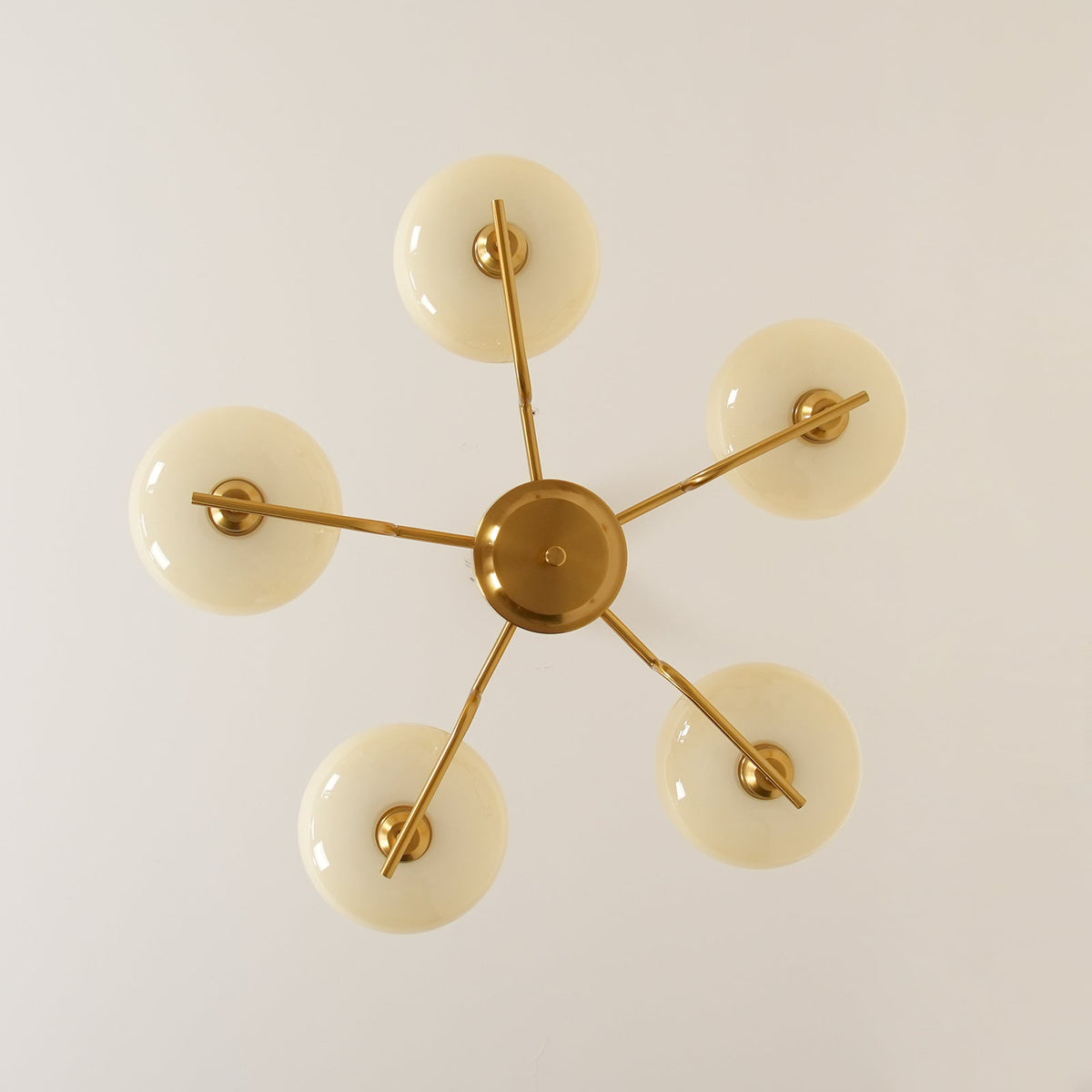 Multi-Arm Glass Chandelier Modern Globe Ceiling Light