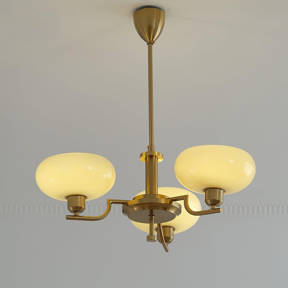 Multi-Arm Glass Chandelier Modern Globe Ceiling Light