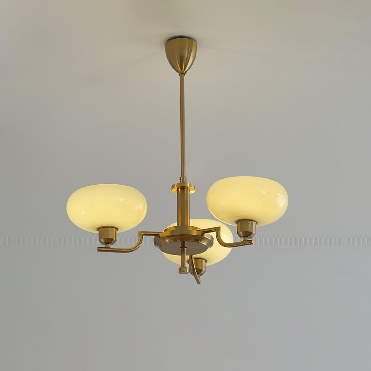 Multi-Arm Glass Chandelier Modern Globe Ceiling Light