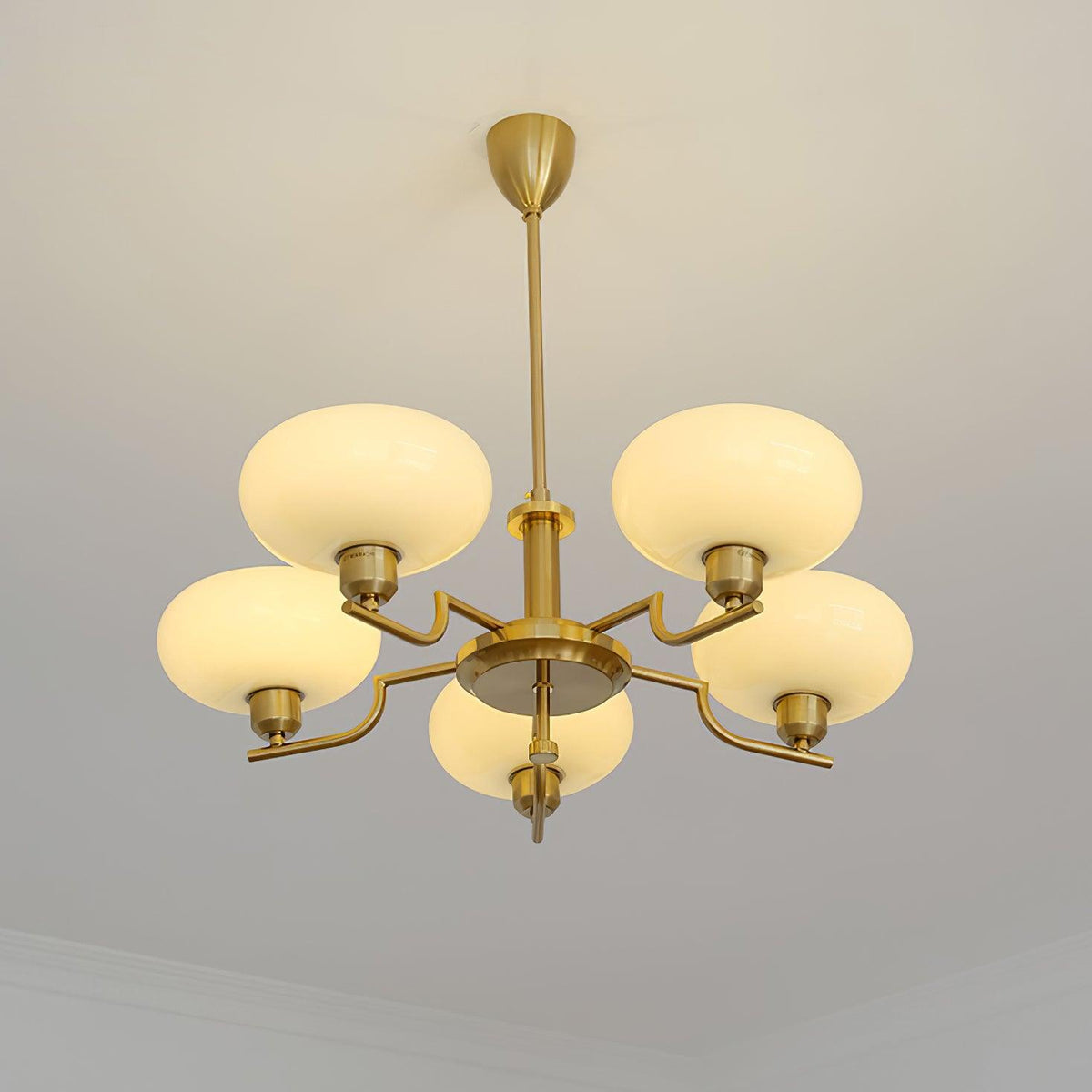 Multi-Arm Glass Chandelier Modern Globe Ceiling Light