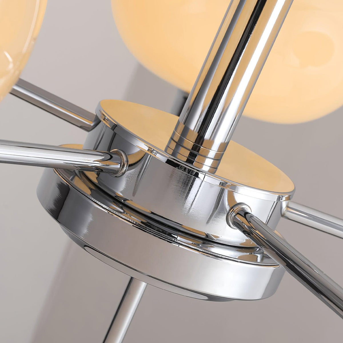 Multi-Arm Glass Chandelier Modern Globe Ceiling Light