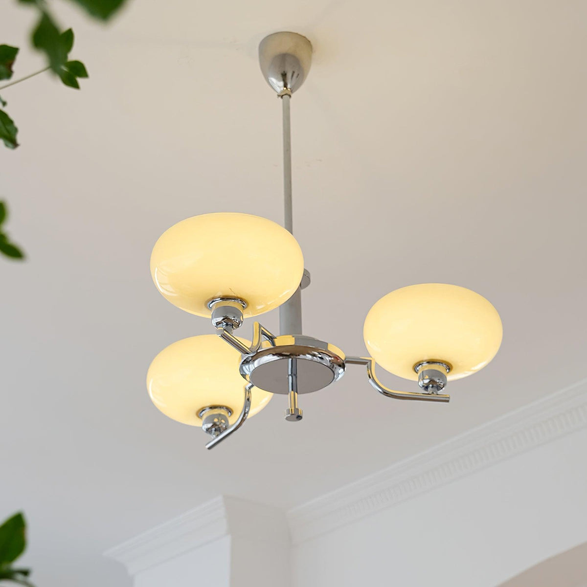Multi-Arm Glass Chandelier Modern Globe Ceiling Light