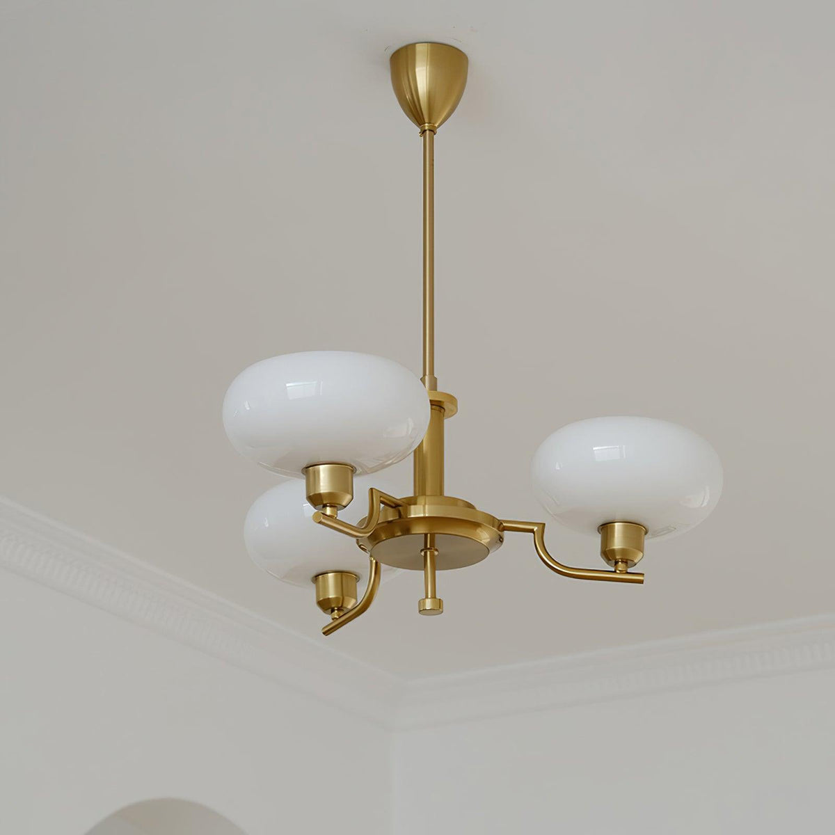 Multi-Arm Glass Chandelier Modern Globe Ceiling Light